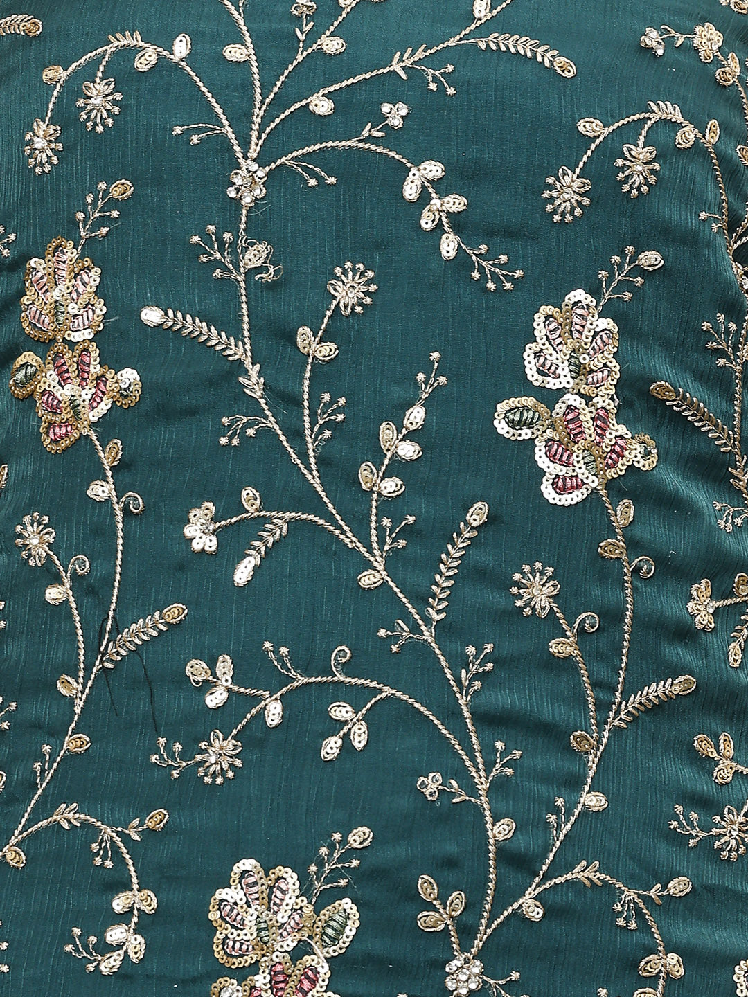 Sequins Work Chinon Unstitched Suit Piece With Dupatta