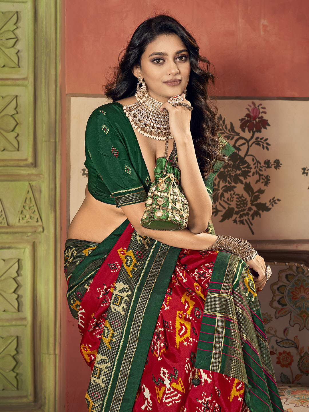 Printed Tussar Saree