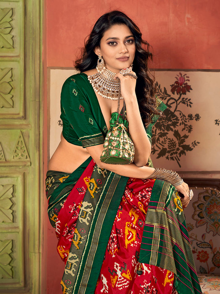 Printed Tussar Saree