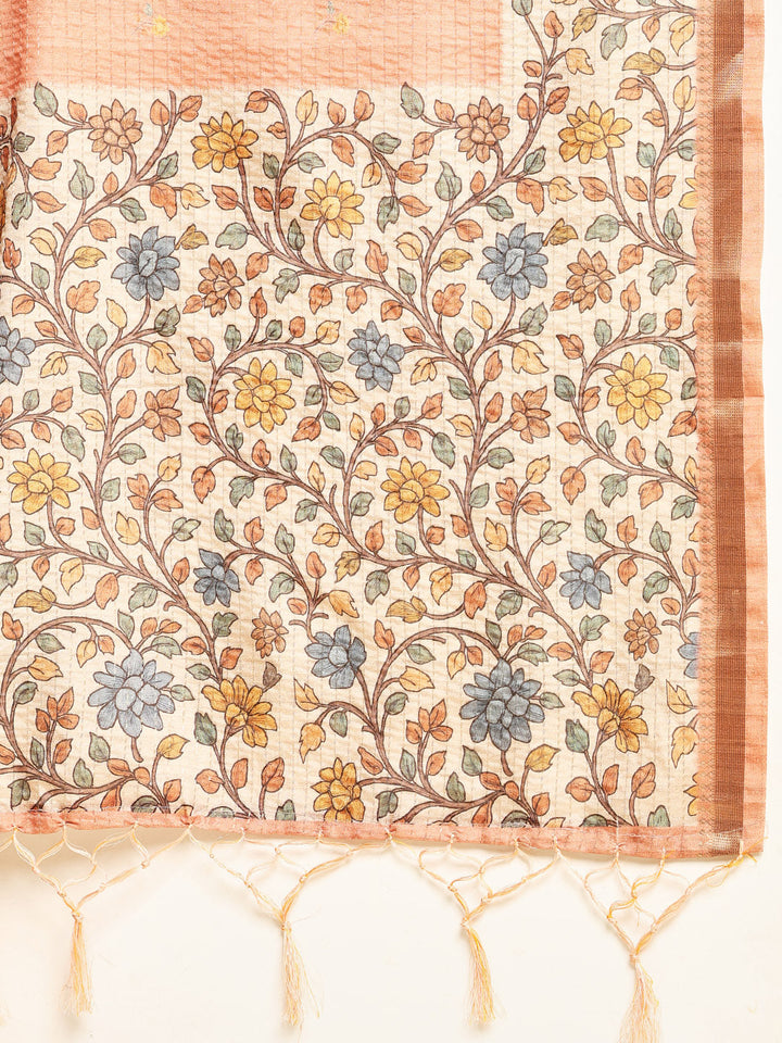 Printed Tussar Saree
