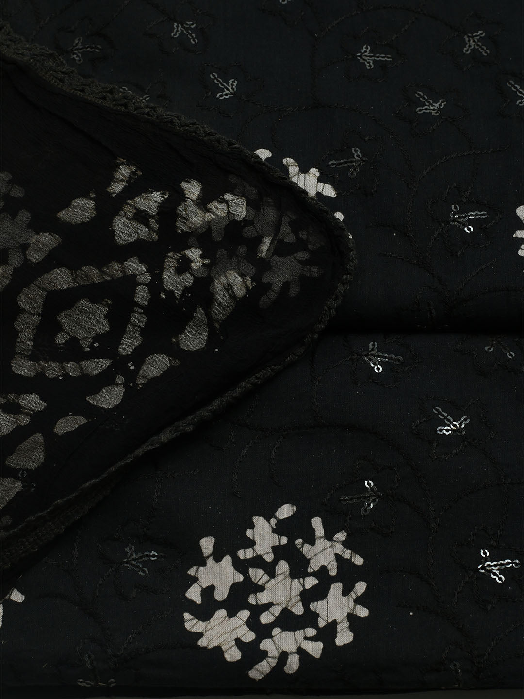 Printed Cotton Blend Unstitched Kurta With Pant &amp; Dupatta