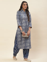 Printed Cotton Kurta Set