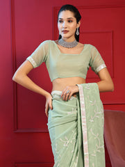 Sequin Embroidery Georgette Saree