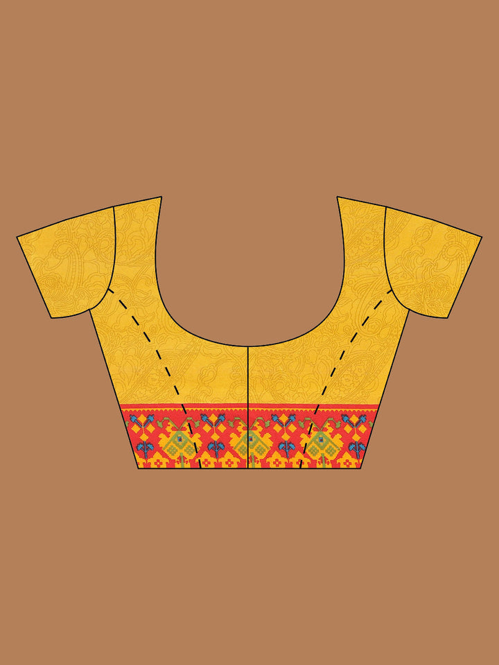 Floral Printed Crepe Woven Saree