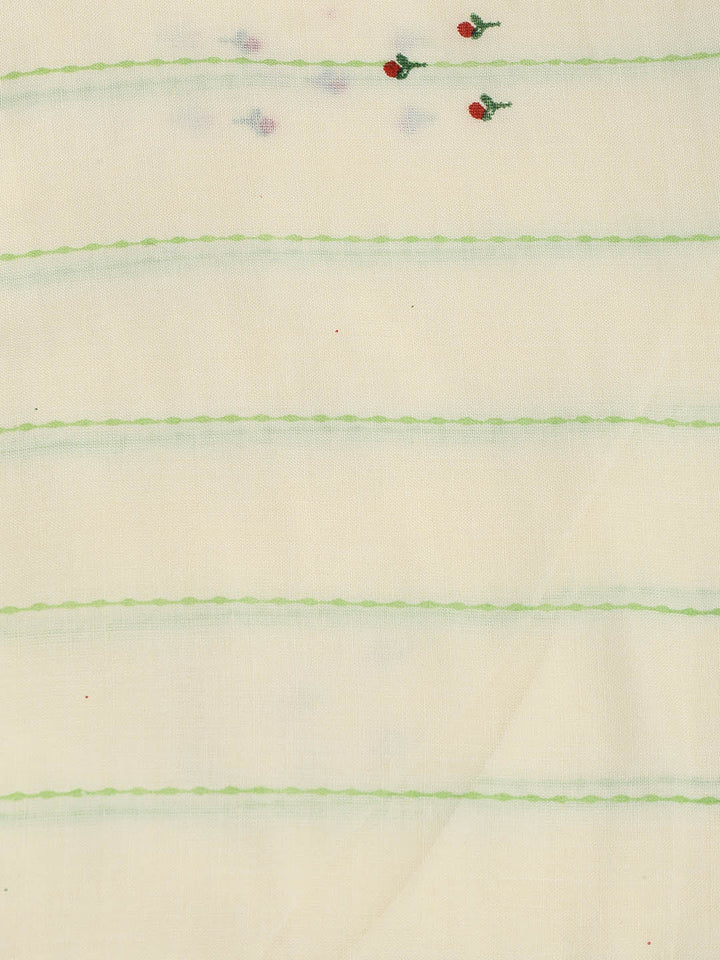Printed Cotton Blend Unstitched Suit With Dupatta