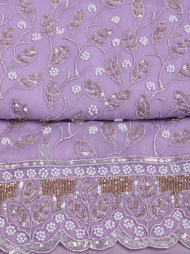 Embroidered Chiffon Unstitched Suit With Dupatta