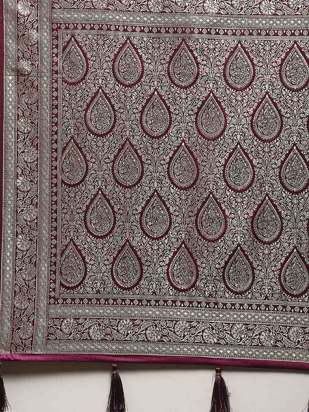 Woven Design Satin Saree
