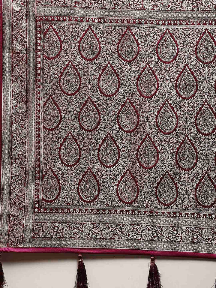 Woven Design Satin Saree