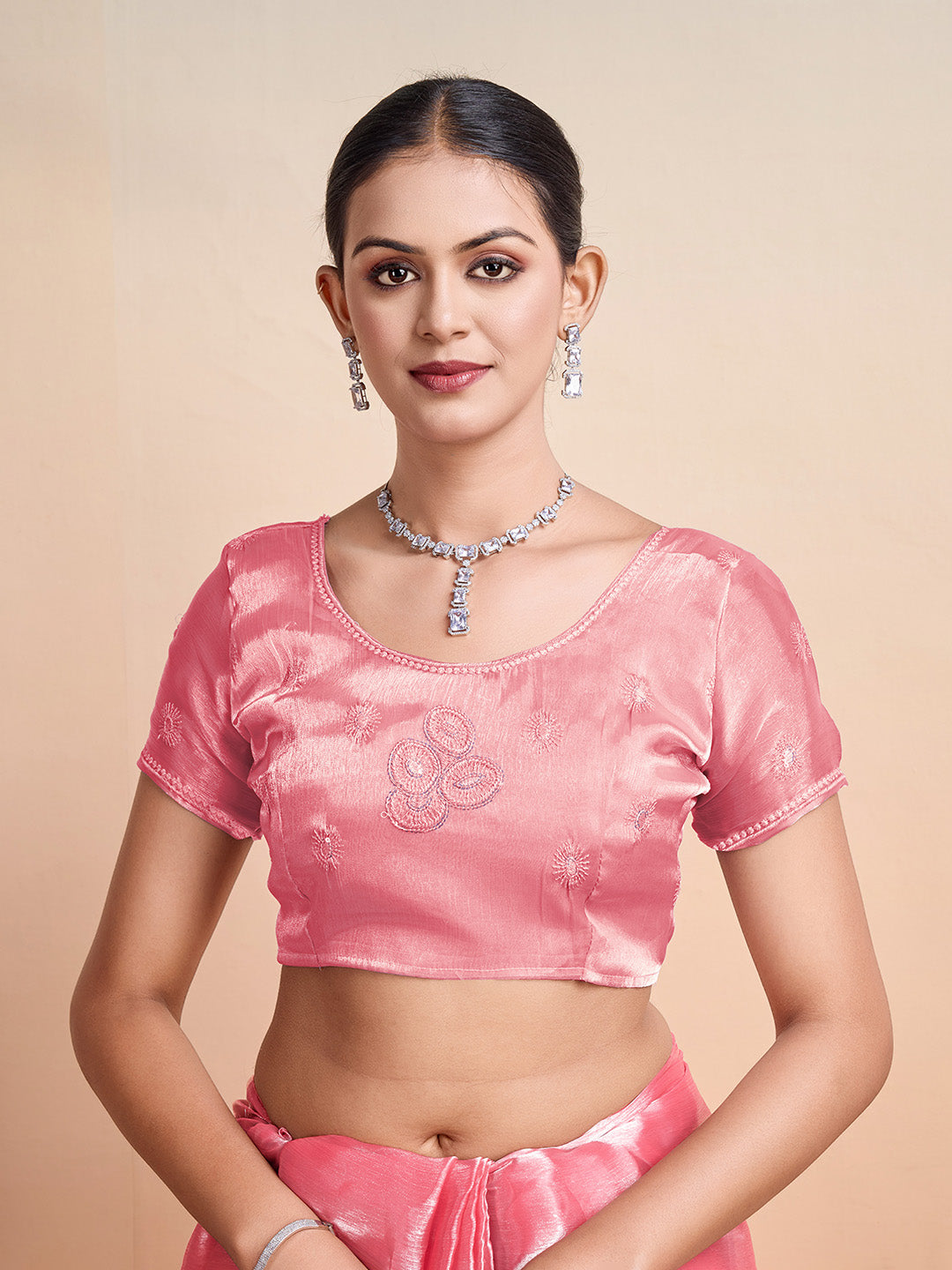 Embroidered Chiffon Saree
