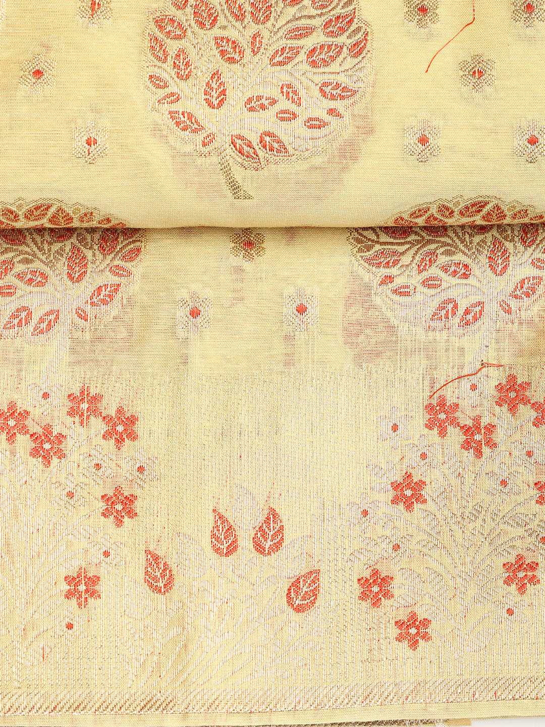 Woven Banarasi Chanderi Unstitched Suit With Dupatta