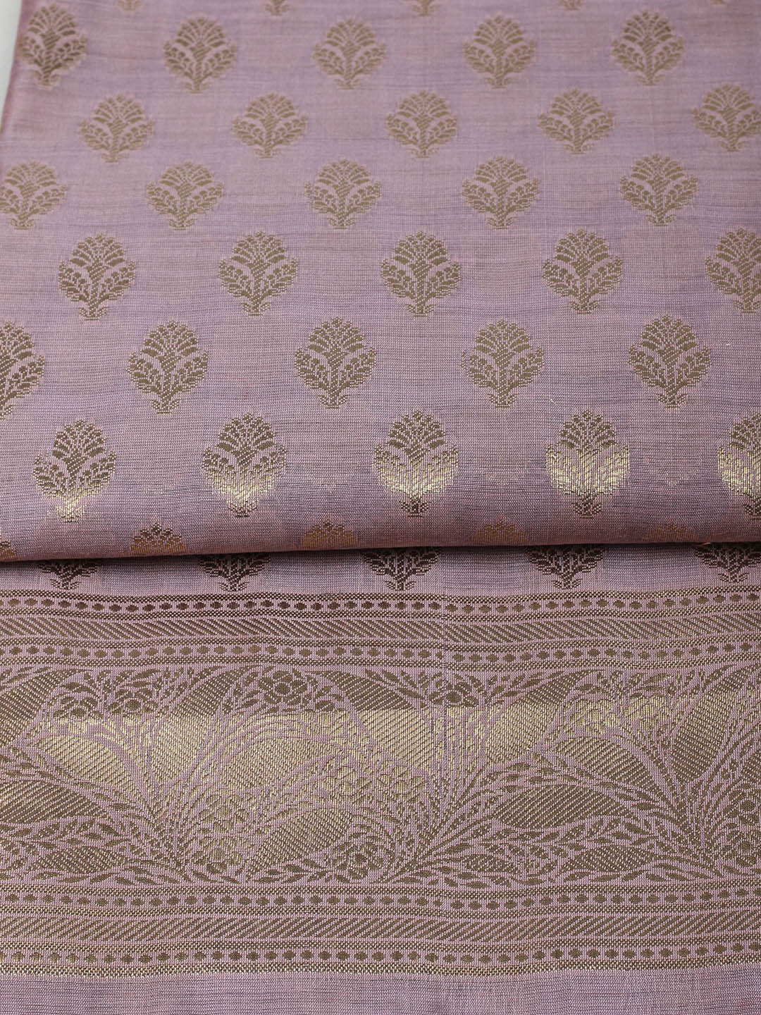 Woven Design Chanderi Unstitched Suit With Pant &amp; Dupatta