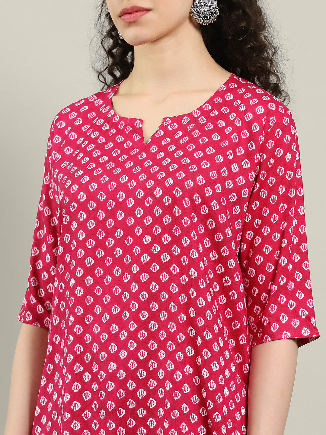 Printed Cotton Blend Kurta & Pants
