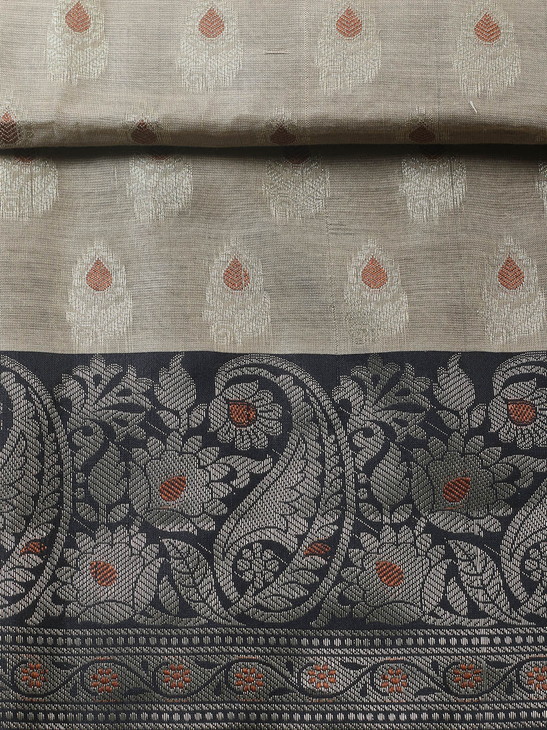 Woven Design Chanderi Unstitched Suit With Pant &amp; Dupatta