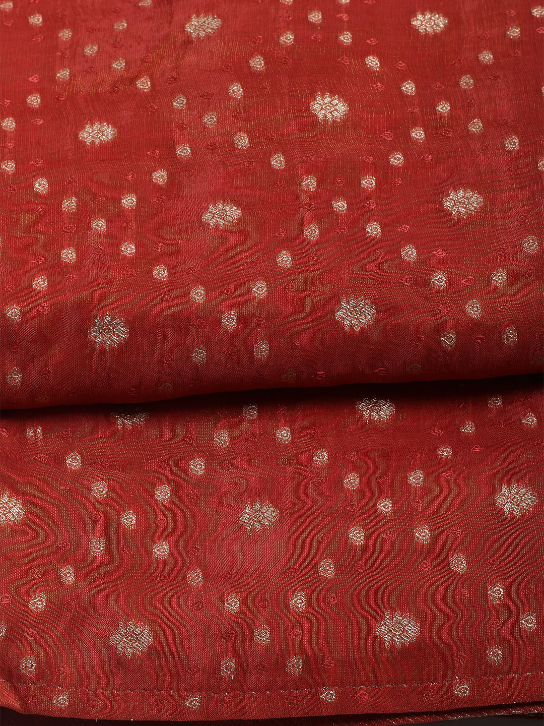 Embroidered Art Silk Unstitched Suit Piece With Dupatta