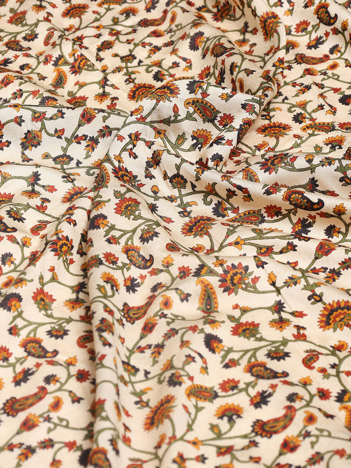 Digital Printed Cotton Blend Woven Saree