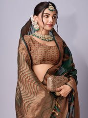 Zari Jaal Woven Art Silk Saree