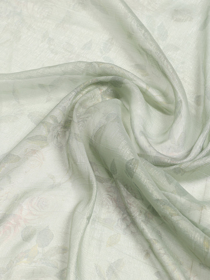 Cutdana Embroidered Chiffon Saree