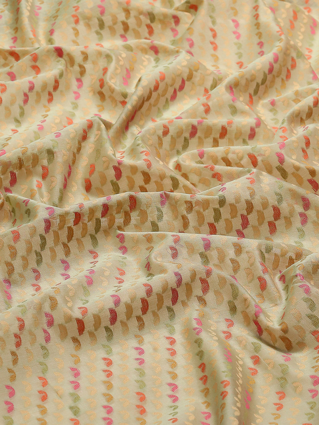 Resham Embroidered Cotton Blend Woven Saree