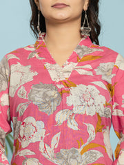 Printed Cotton Blend Short Kurti