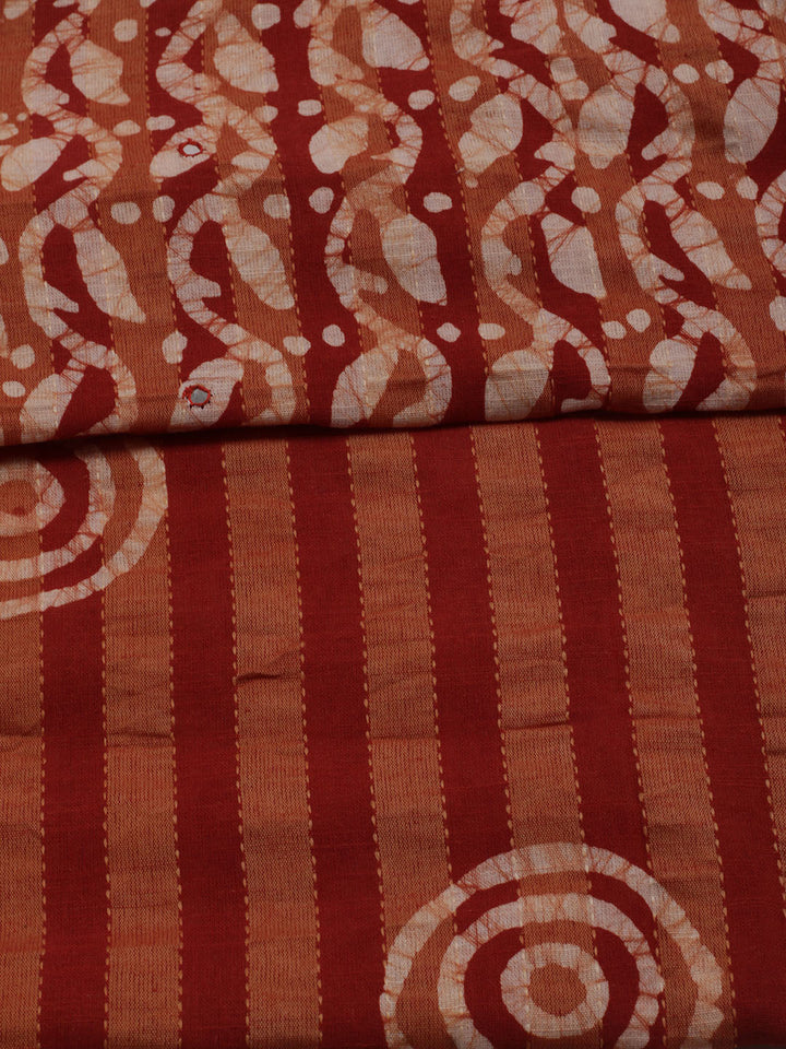 Printed Cotton Blend Unstitched Suit With Dupatta
