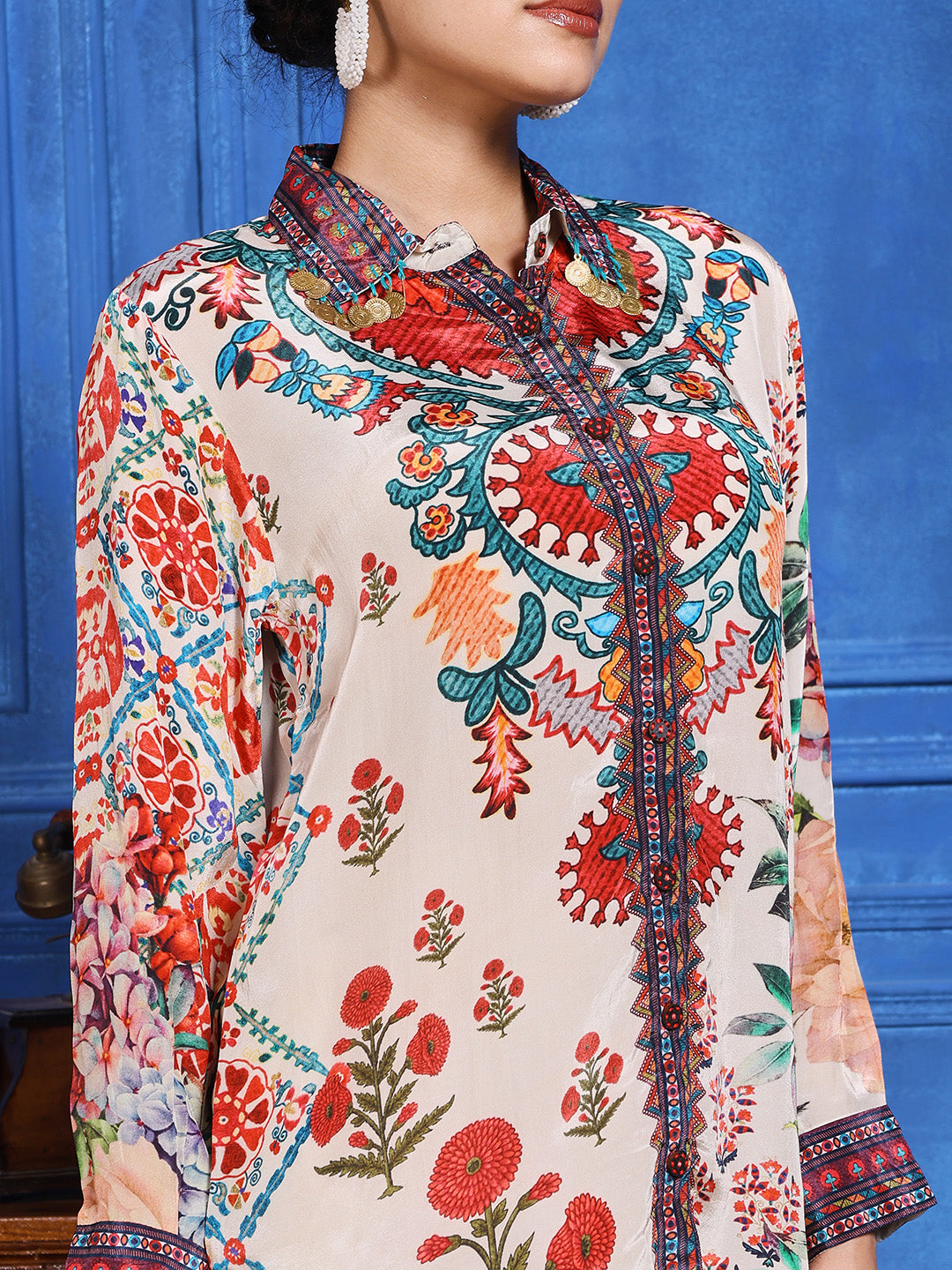Printed Crepe Kurta