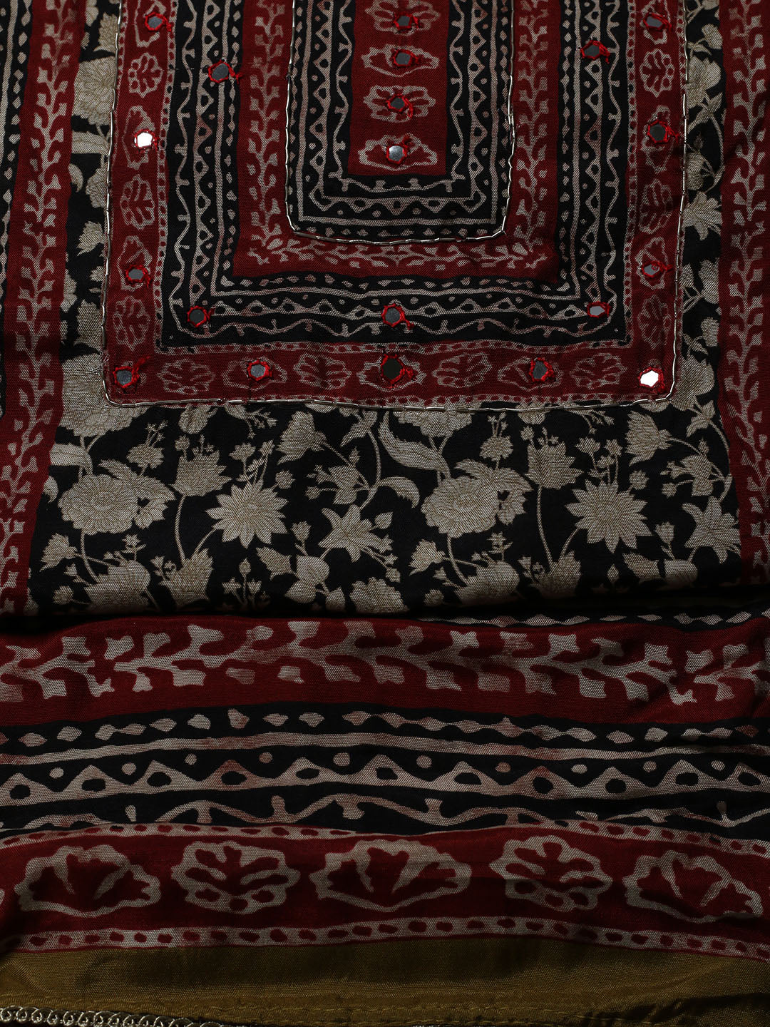 Printed Muslin Unstitched Suit With Pant &amp; Dupatta