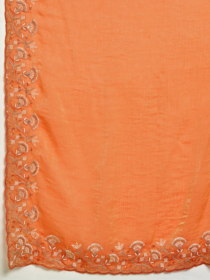 Embroidered Chiffon Saree