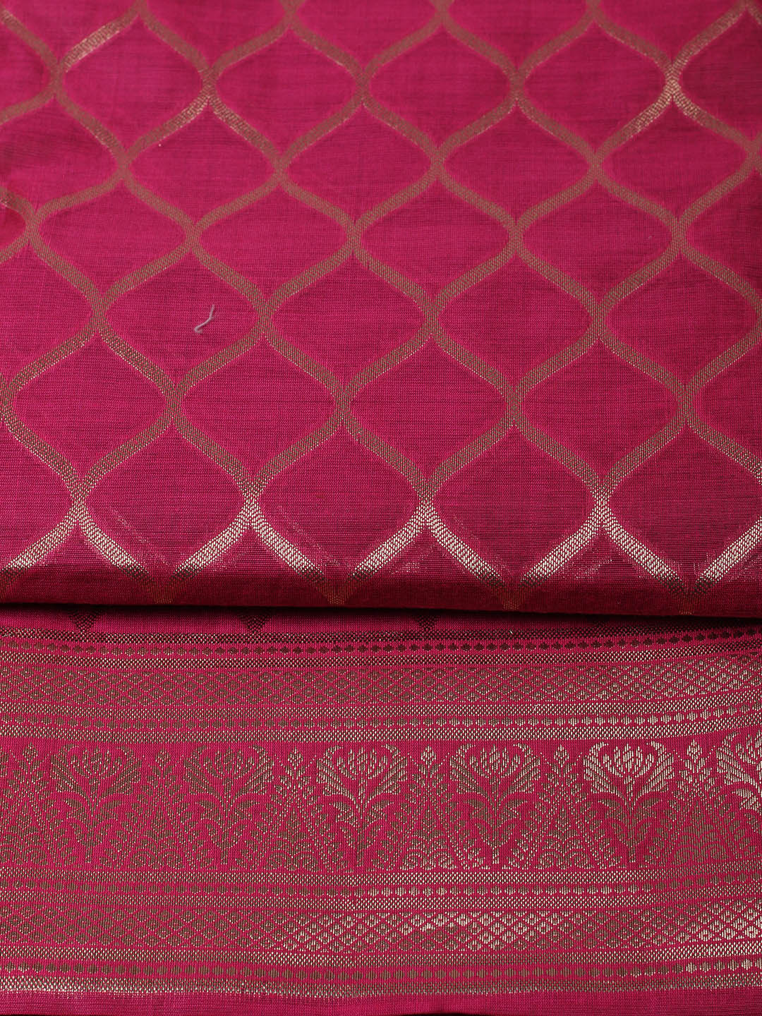 Woven Design Chanderi Unstitched Suit With Pant &amp; Dupatta