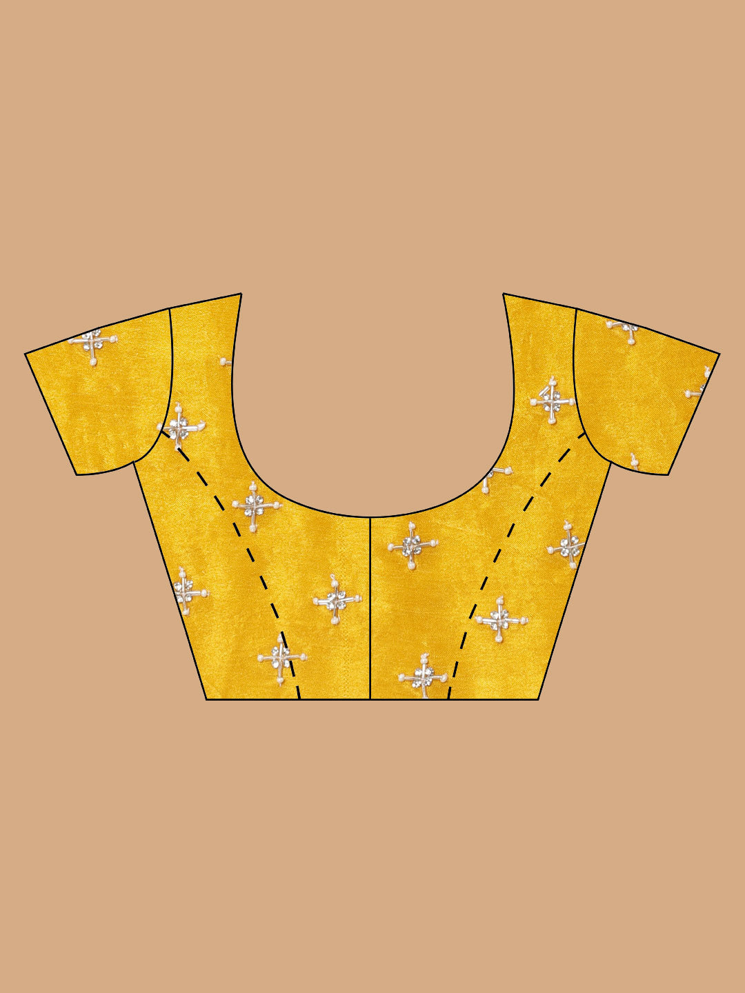Hand Embroidery Chiffon Saree