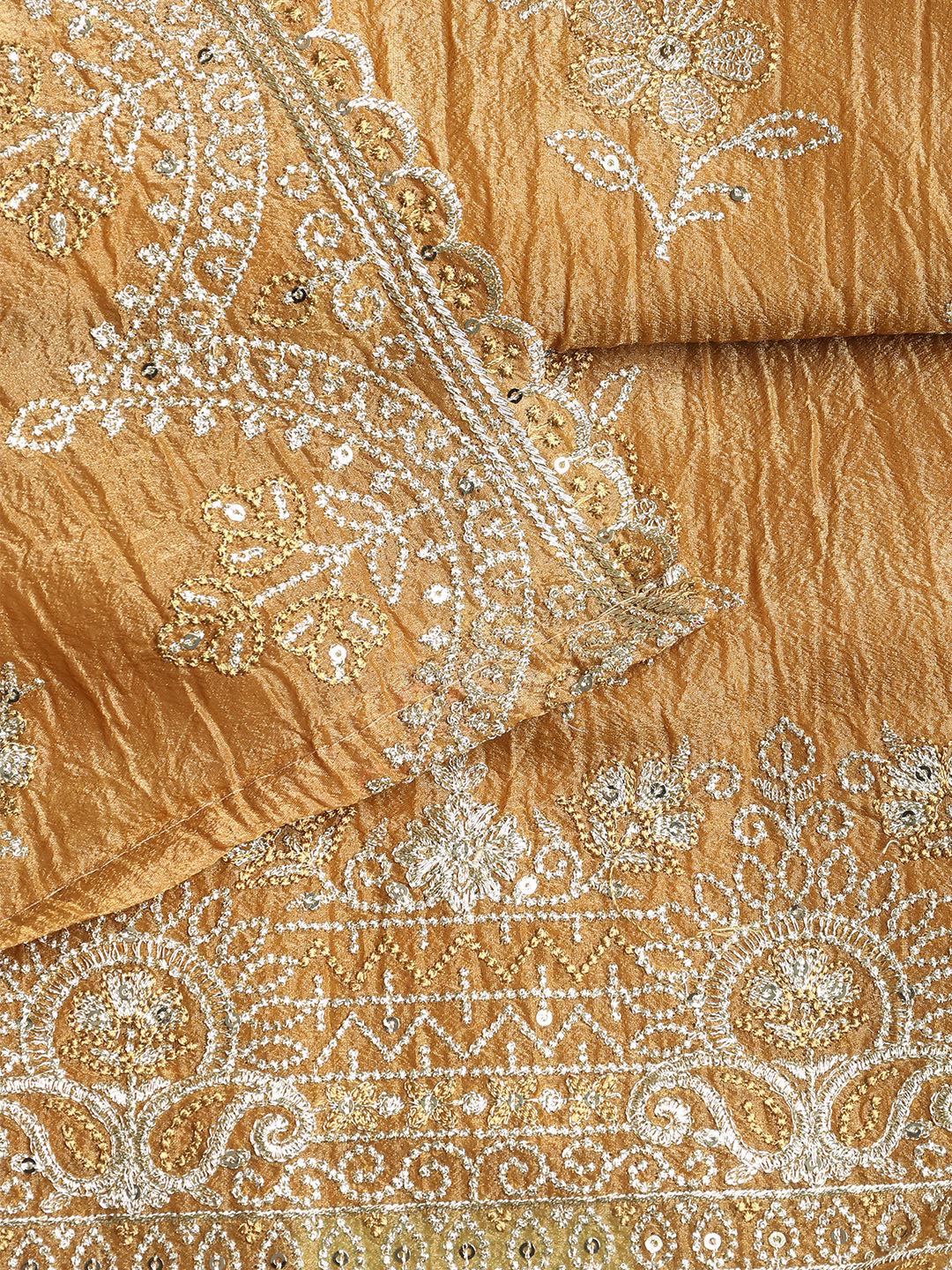 Embroidered Tissue Unstitched Suit With Dupatta