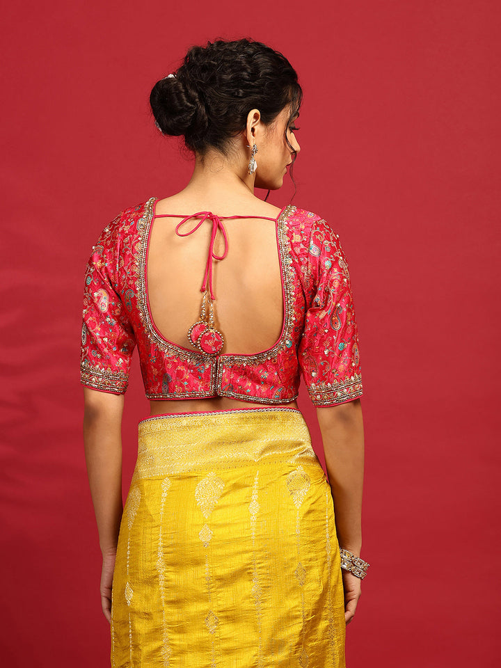 Embroidered Dola Silk Saree
