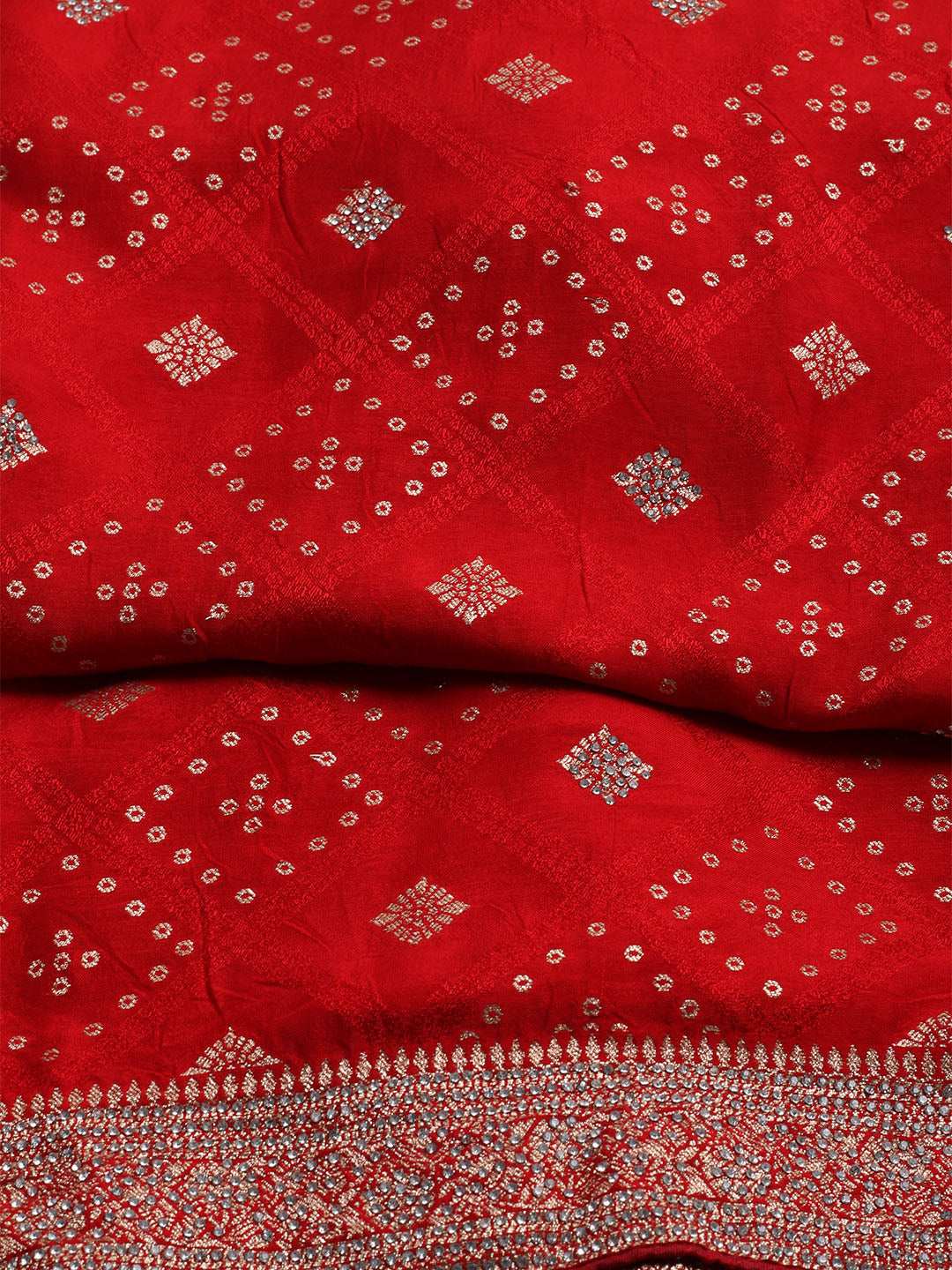 Embroidered Art Silk Unstitched Suit With Dupatta