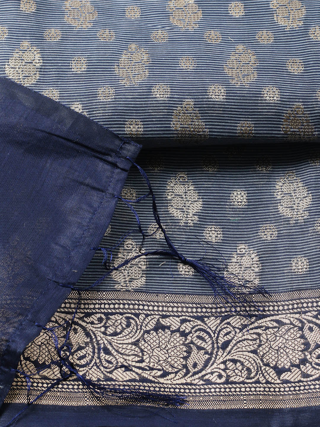 Banarasi Chanderi Unstitched Suit With Pant &amp; Dupatta