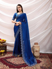 Stone Work Chinon Saree