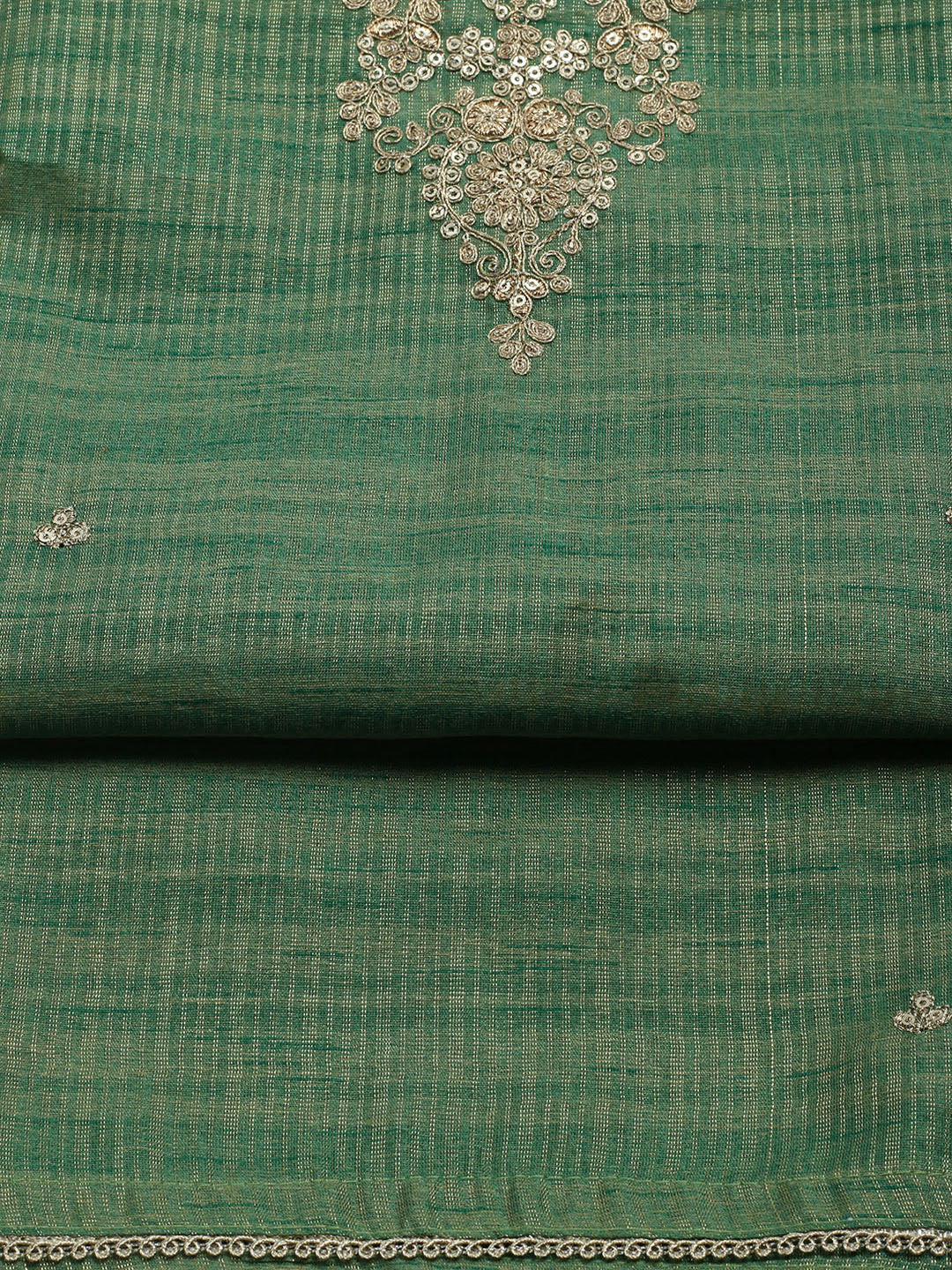 Embroidered Organza Unstitched Suit With Dupatta