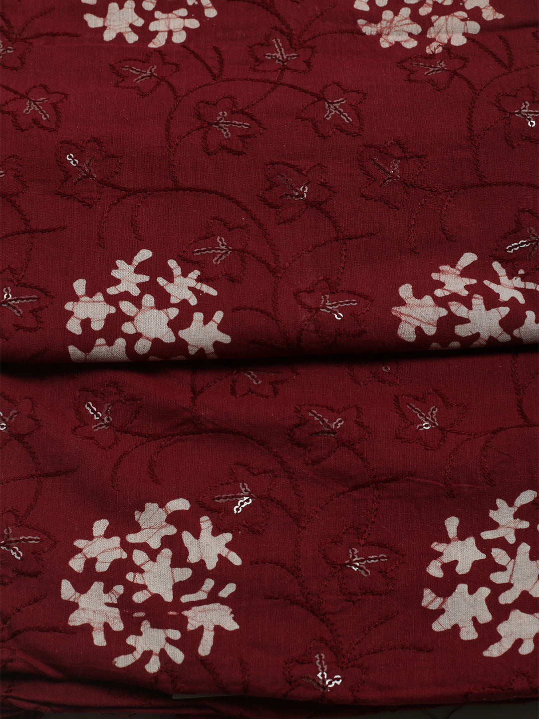 Printed Cotton Blend Unstitched Kurta With Pant &amp; Dupatta
