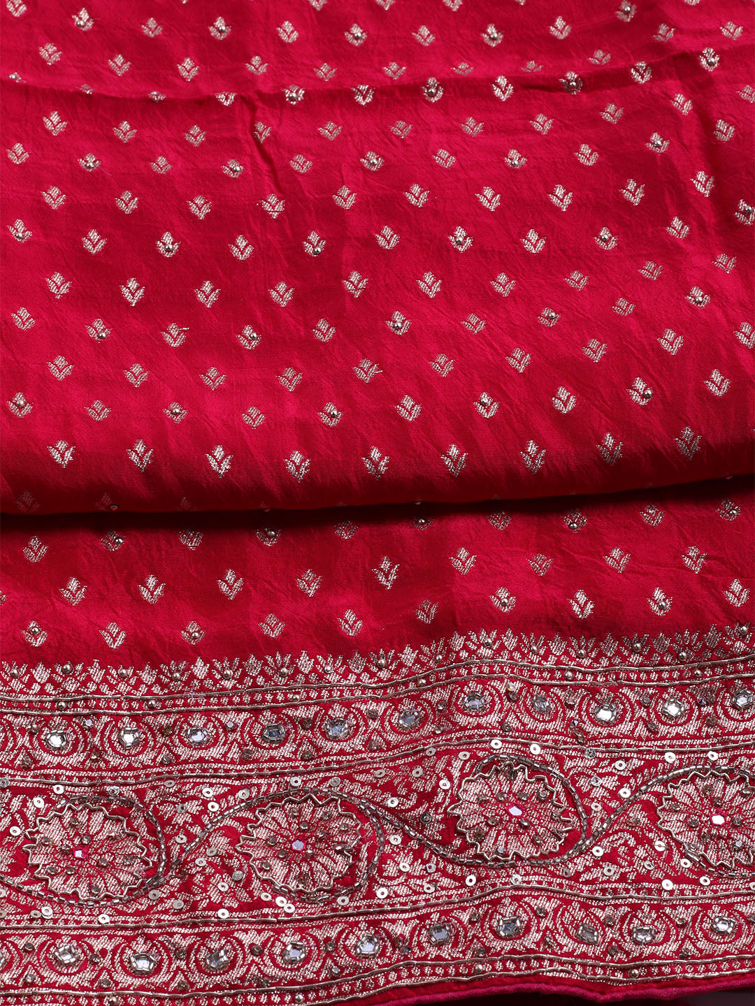 Banarasi Art Silk Unstitched Suit With Dupatta