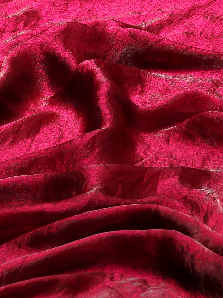 Stone Border Embellished Organza Saree