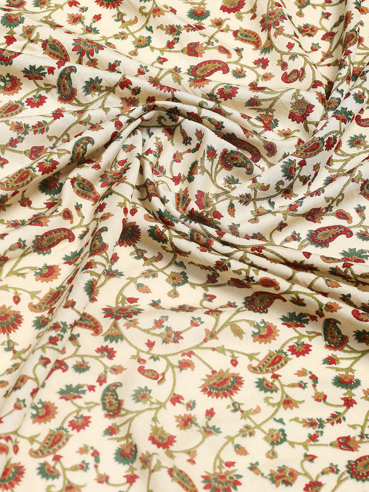 Digital Printed Cotton Blend Woven Saree