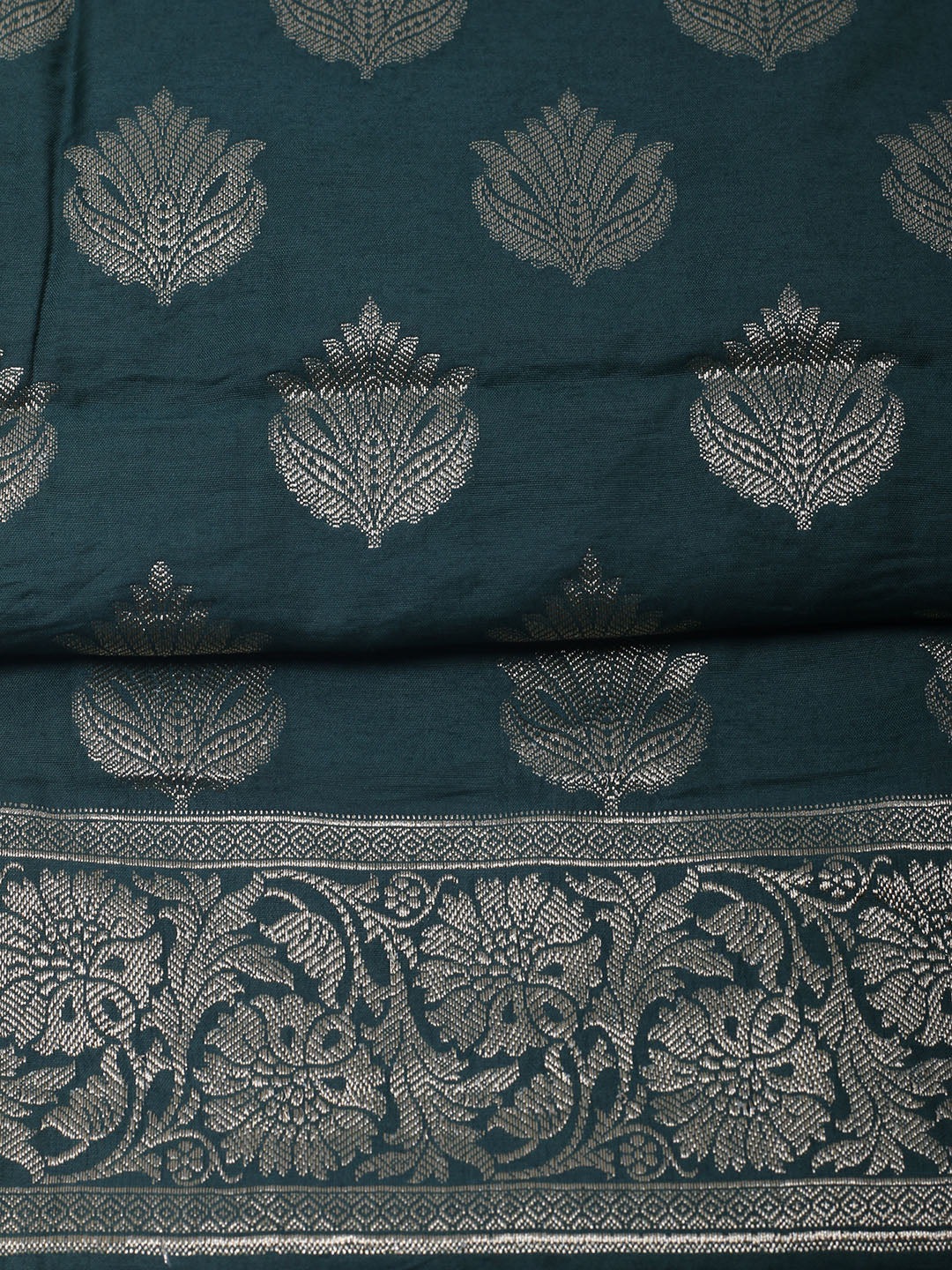 Woven Chanderi Unstitched Suit With Dupatta