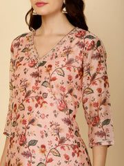 Floral Printed Cotton Straight Kurta With Pants