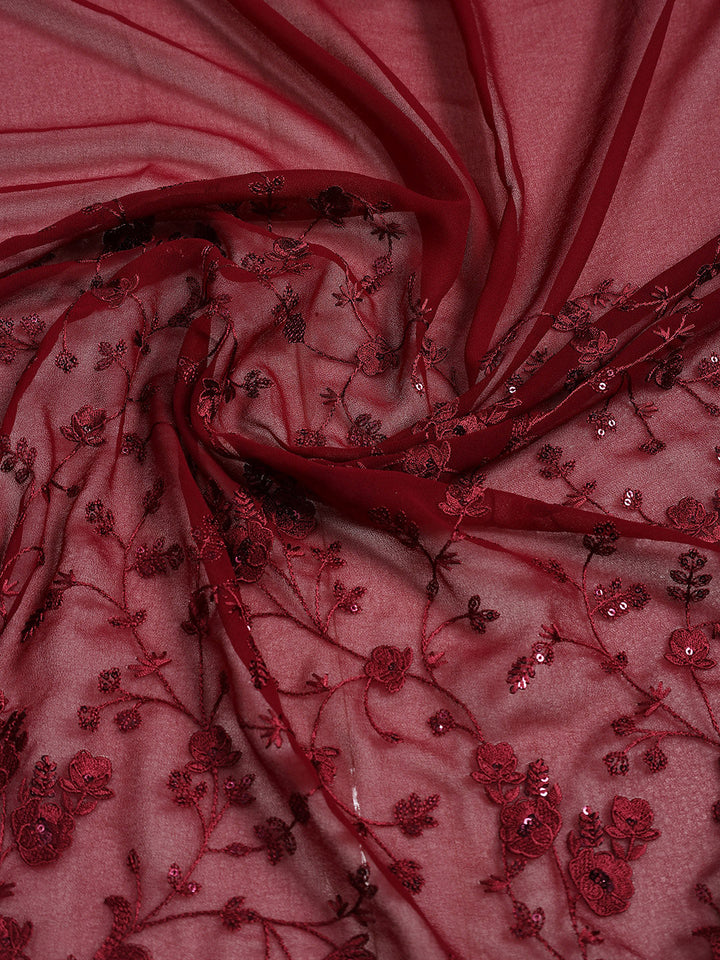 Resham Embroidered Georgette Saree