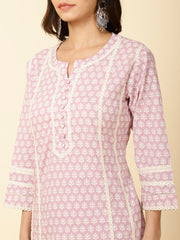 Printed Cotton Kurta Set