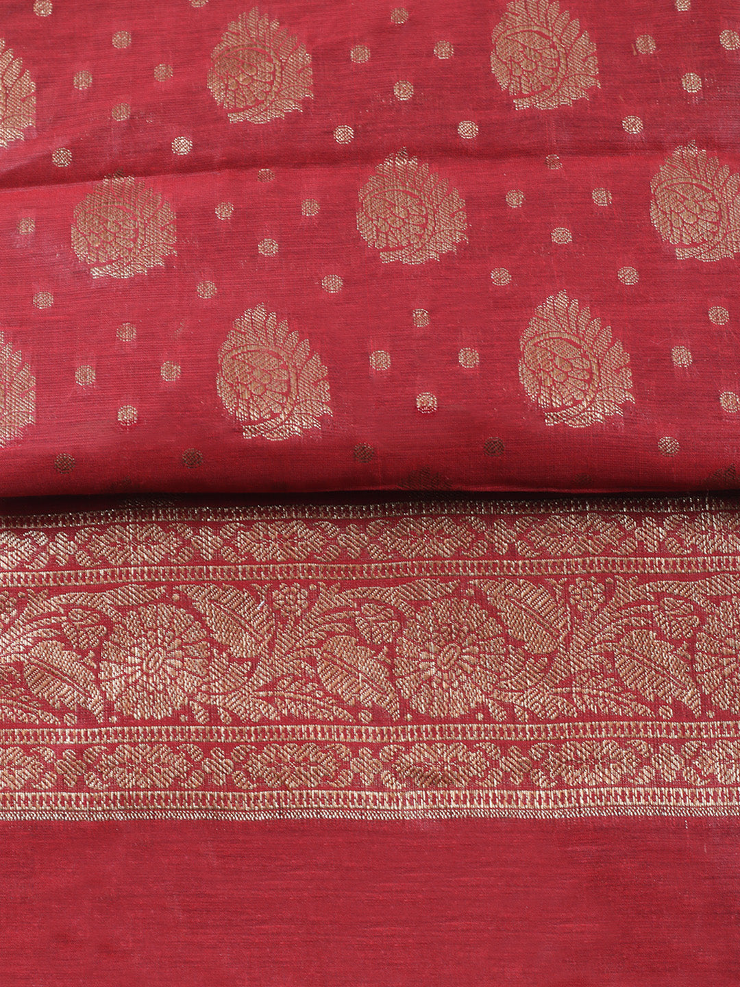 Banarasi Chanderi Unstitched Suit With Pant &amp; Dupatta