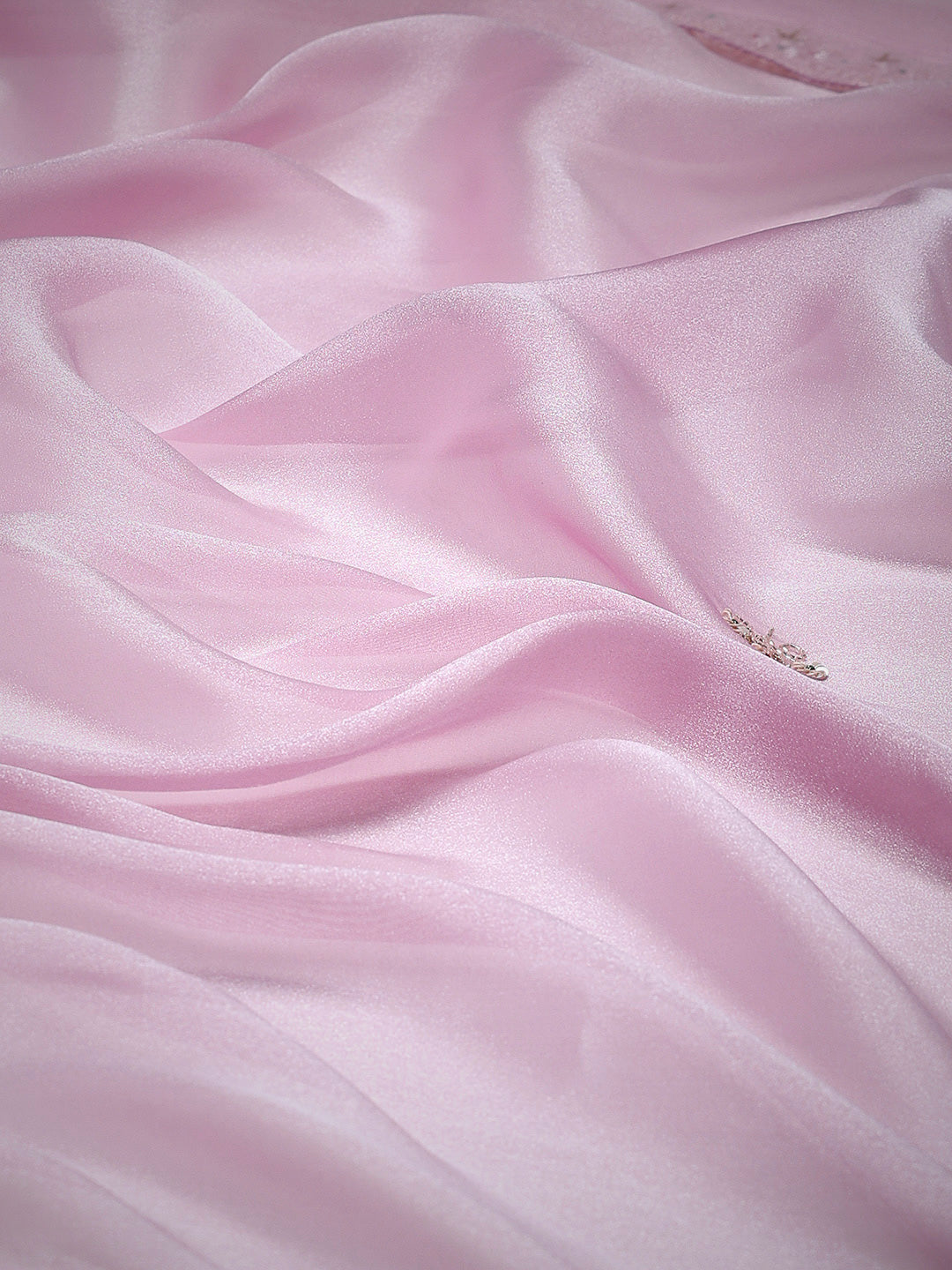 Stone &amp; Thread Embroidered Organza Saree