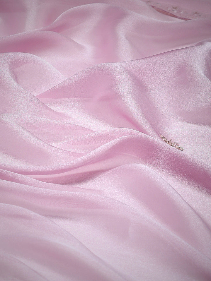 Stone &amp; Thread Embroidered Organza Saree