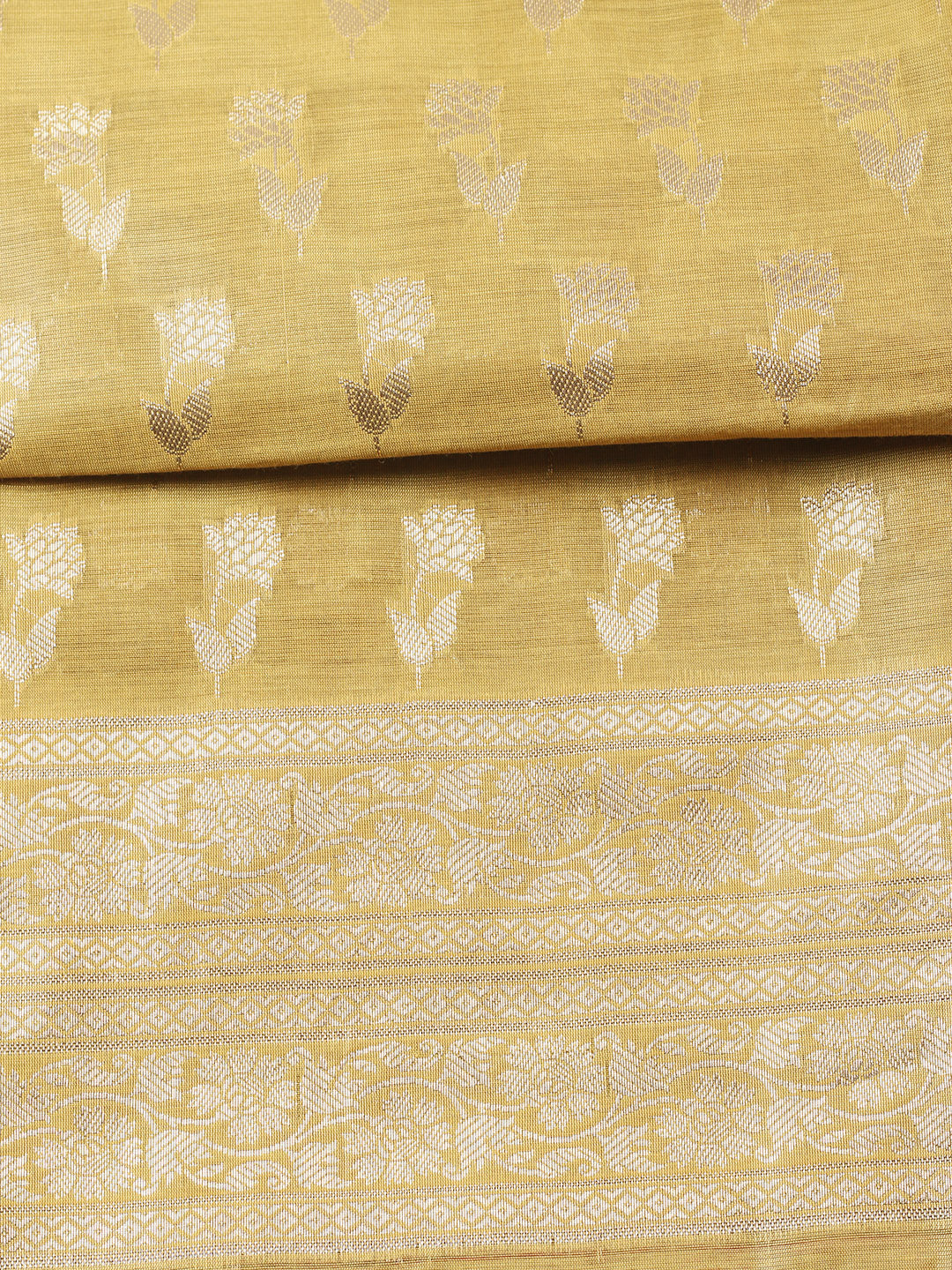 Woven Design Chanderi Unstitched Suit With Pant &amp; Dupatta