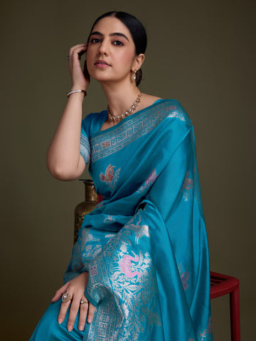 Zari Jaal Woven Art Silk Saree