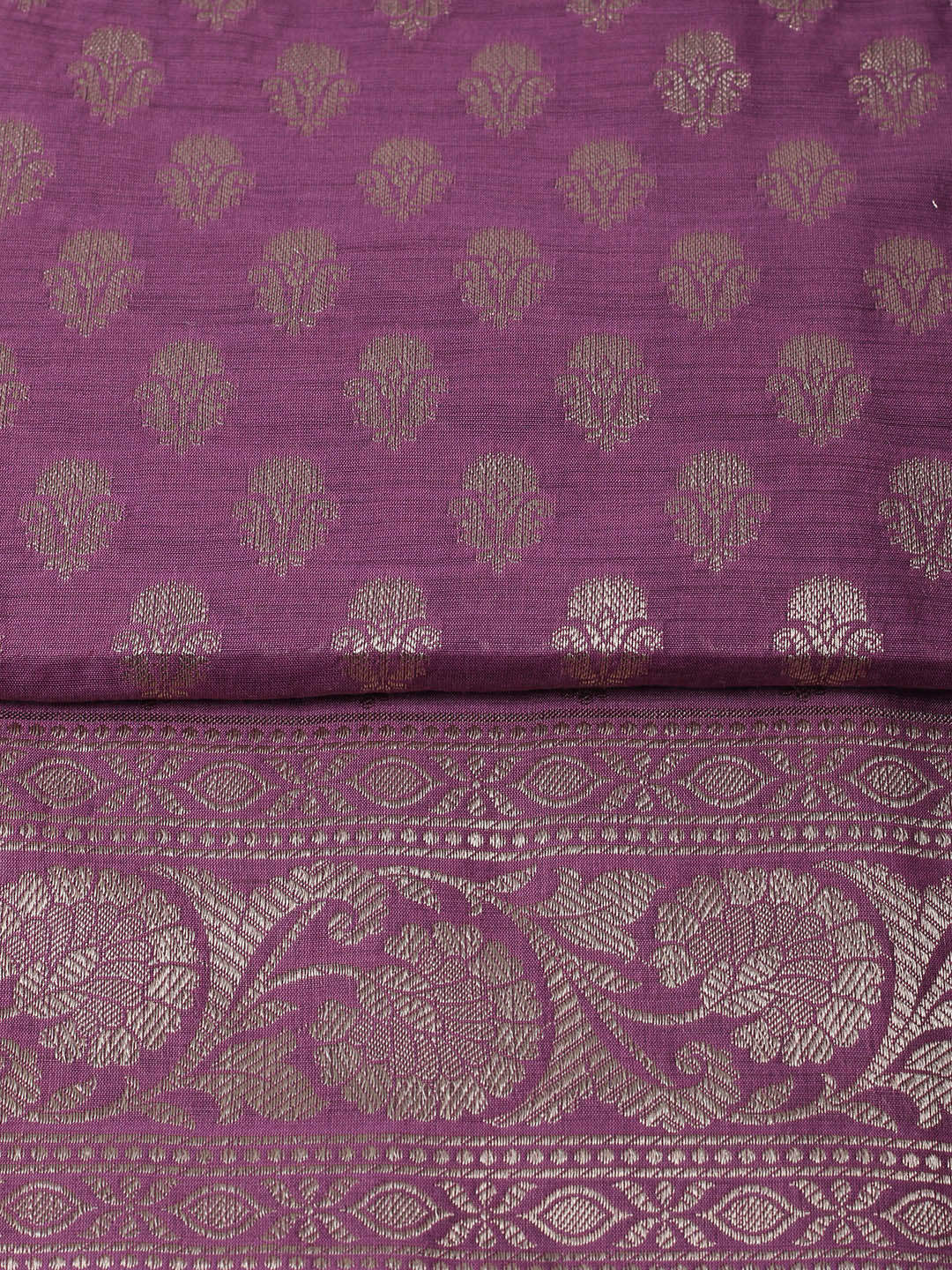 Woven Design Chanderi Unstitched Suit With Pant &amp; Dupatta