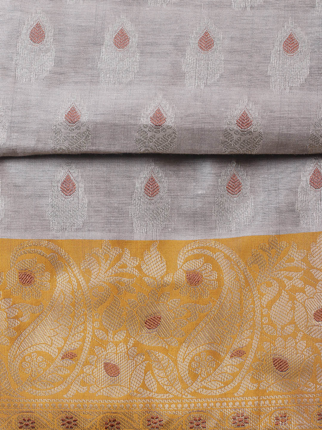 Woven Design Chanderi Unstitched Suit With Pant &amp; Dupatta
